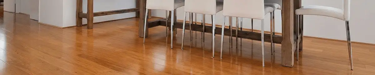 Professionally installed and refinished bamboo flooring in a residential home, showcasing smooth finish and natural wood tones in Fresno, CA