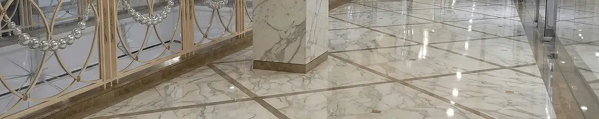 Beautiful marble floor professionally installed in Fresno, CA